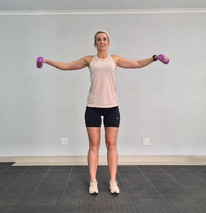 Lateral Arm Raise Anterior view End