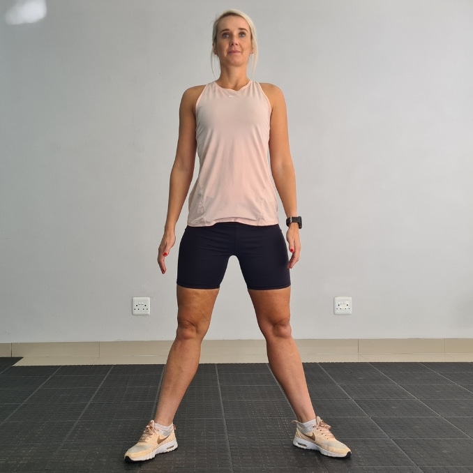 Wide Legged Squat - Energy Boosting Exercises