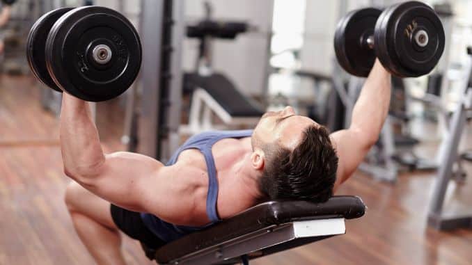 chest-workout-on-bench-press