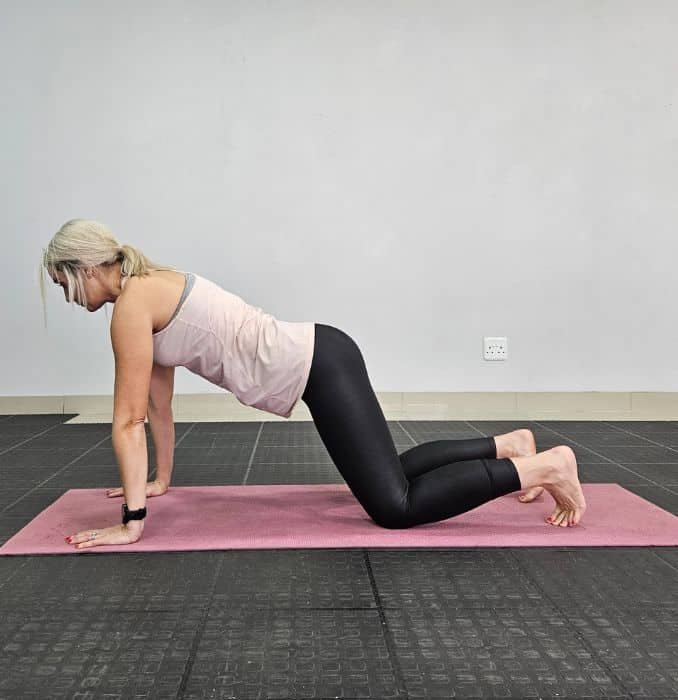 child’s Pose with Modified Plank End - Shoulder Workout Routine