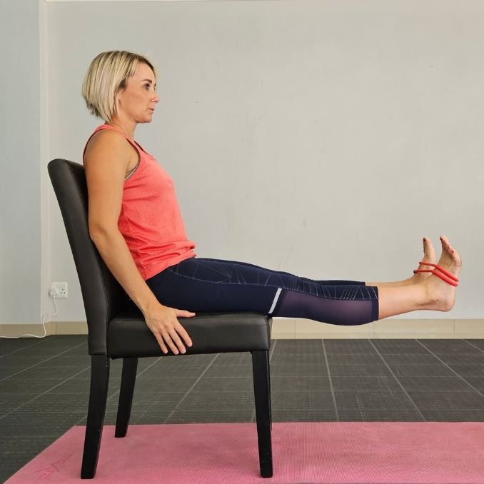 Seated Double Leg Raise to Knee Flexion - Exercises to Strengthen Knees