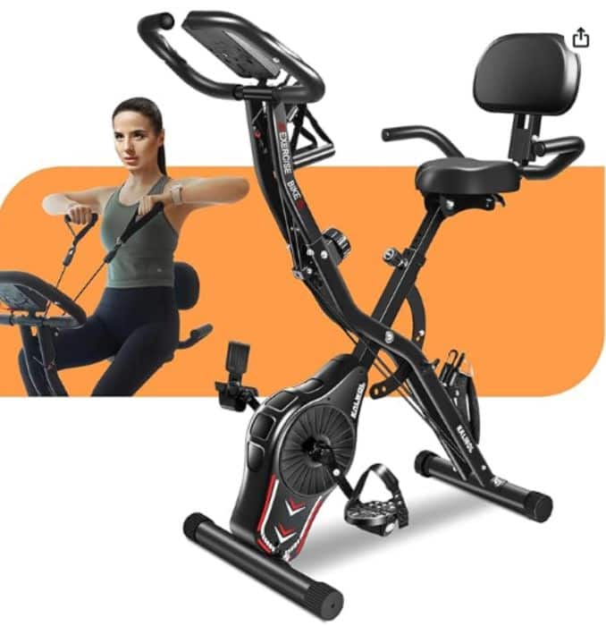 Folding Exercise Bike, 5-in-1 Foldable Stationary Bike - Best Foldable Exercise Bike