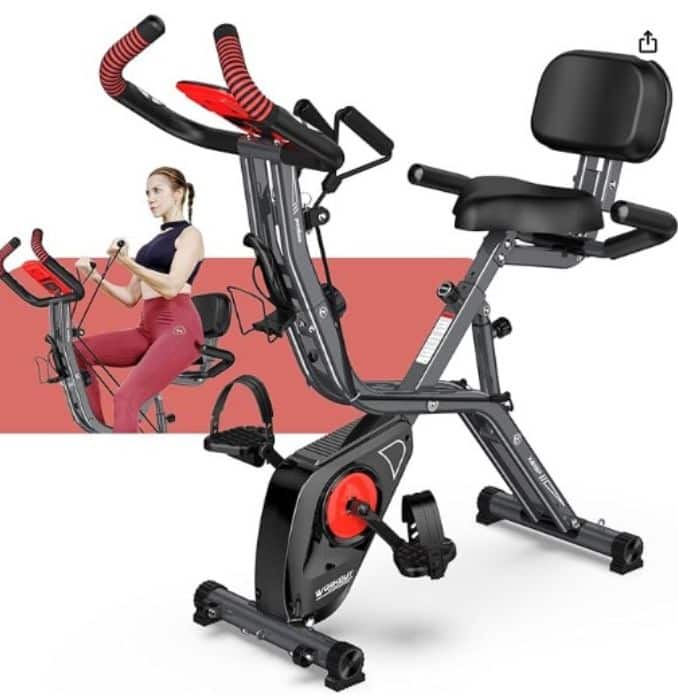 Pooboo Folding Exercise Bike