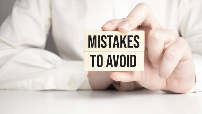 mistakes to avoid