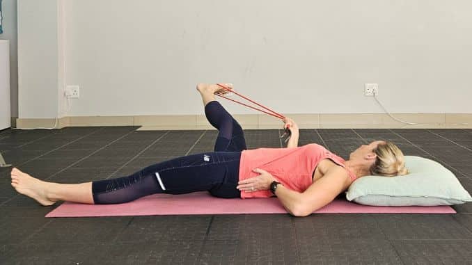 Supine Lateral Hamstring Stretch