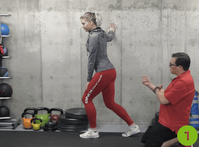 modification -Standing Hip Flexors Stretch - patellofemoral pain syndrome exercises