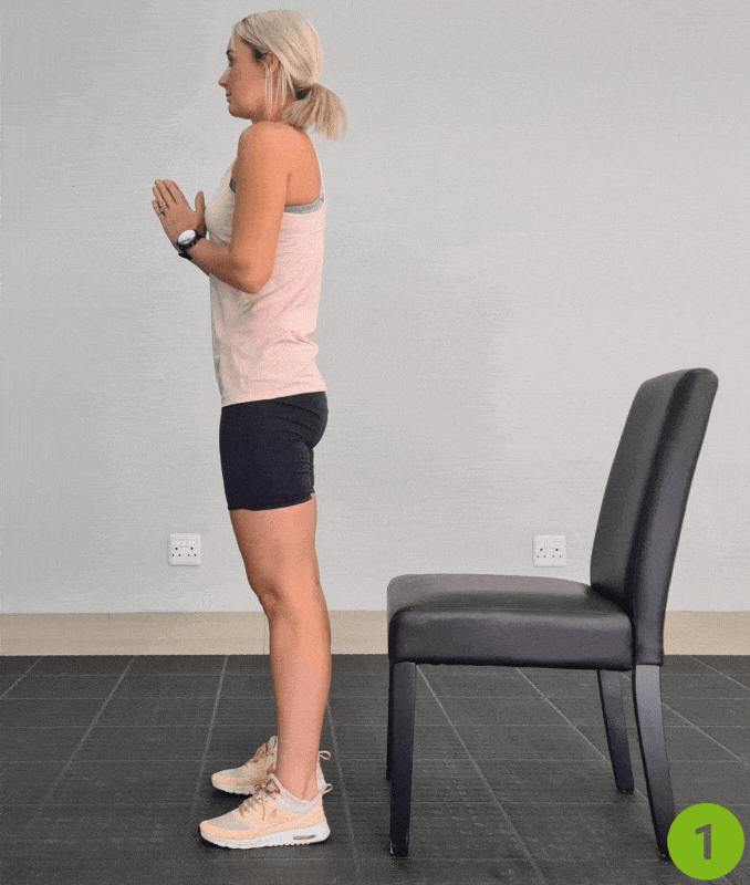 Chair Squats - Pistol Squat Form