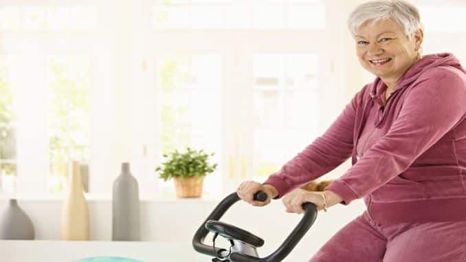 elderly-woman-exercise-bike