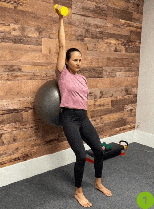 Semi-Squat with Tricep Extension