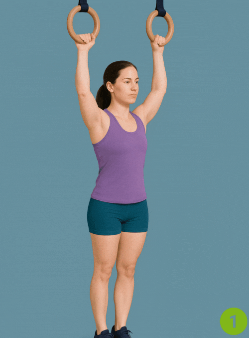 False Grip Ring Pull Ups - Gymnastic Rings Exercises 