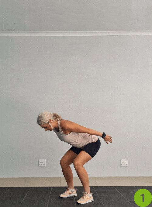 Squat to Overhead Reach